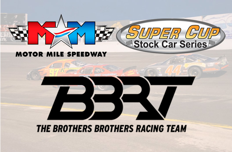 Motor Mile Track, Super Cup Stock Series and TBBRT logos